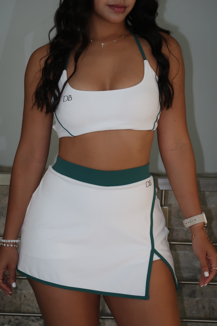 White & Green Stripe Set