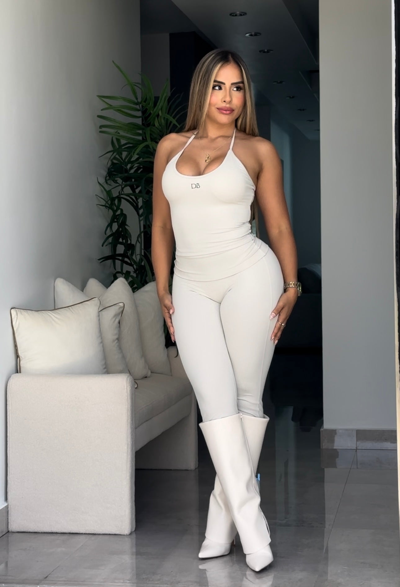 Ivory Halter Flare Set