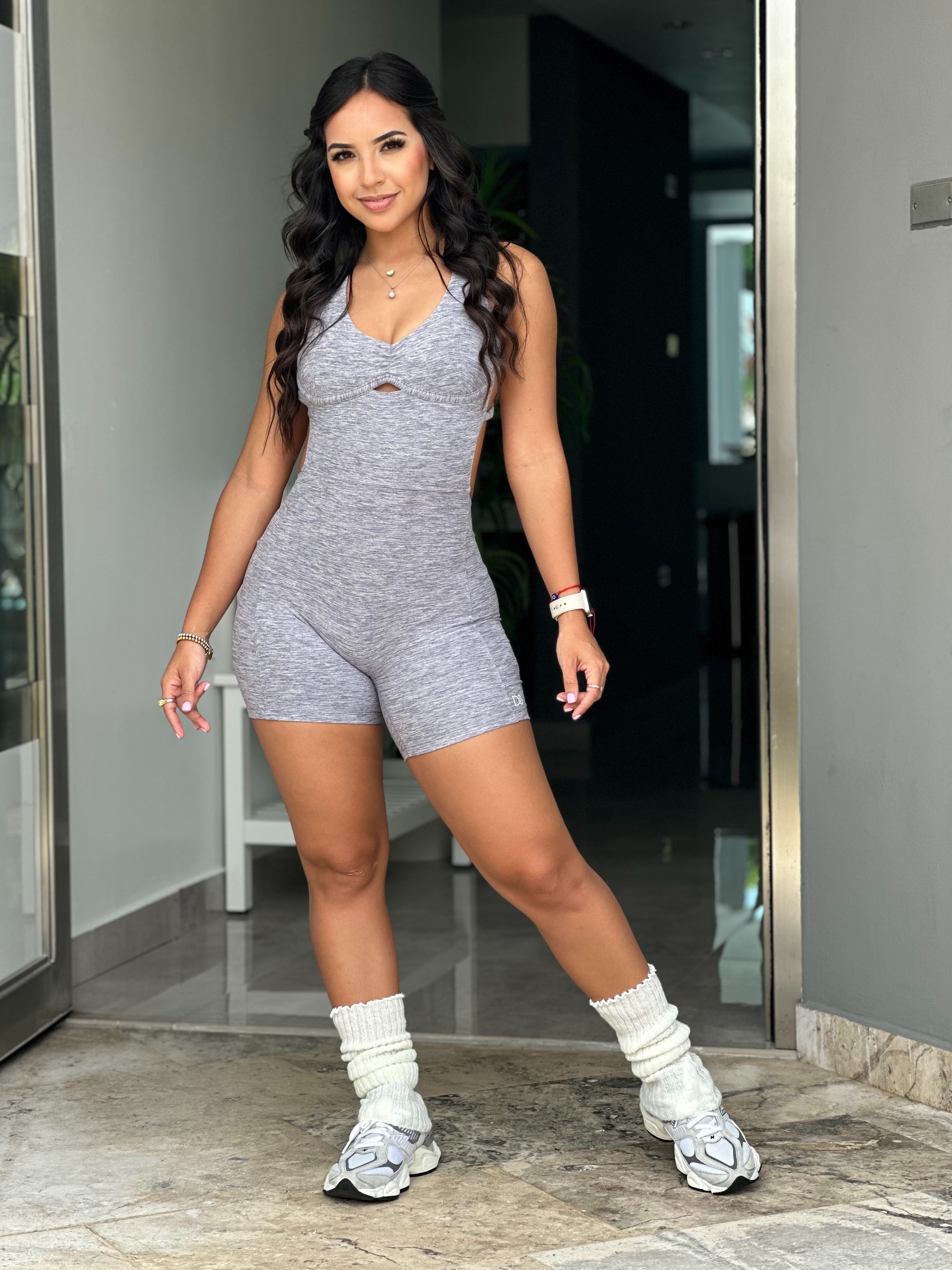 Grey Adjustable Contour Romper