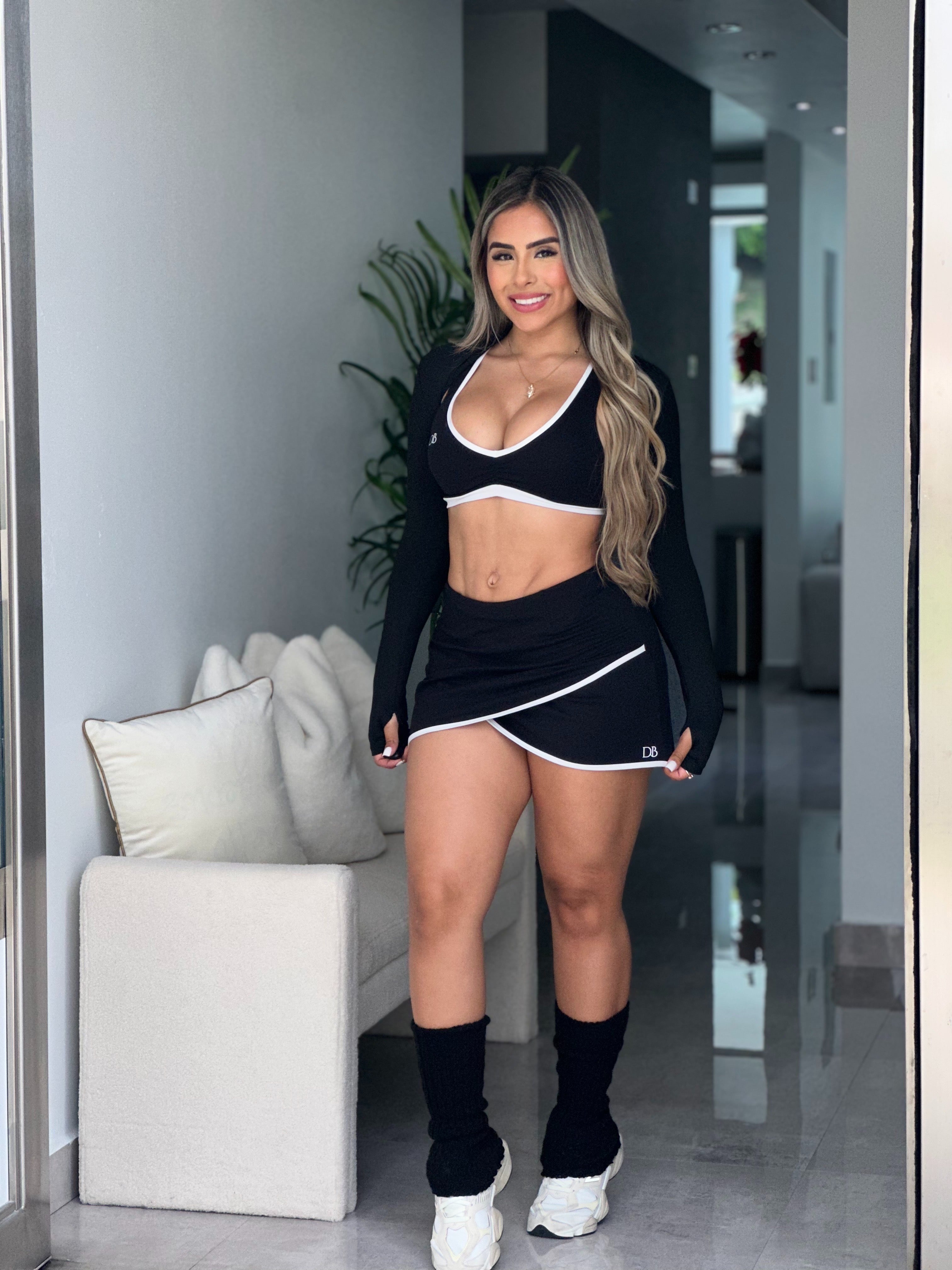 Black Stripe Tenis Set