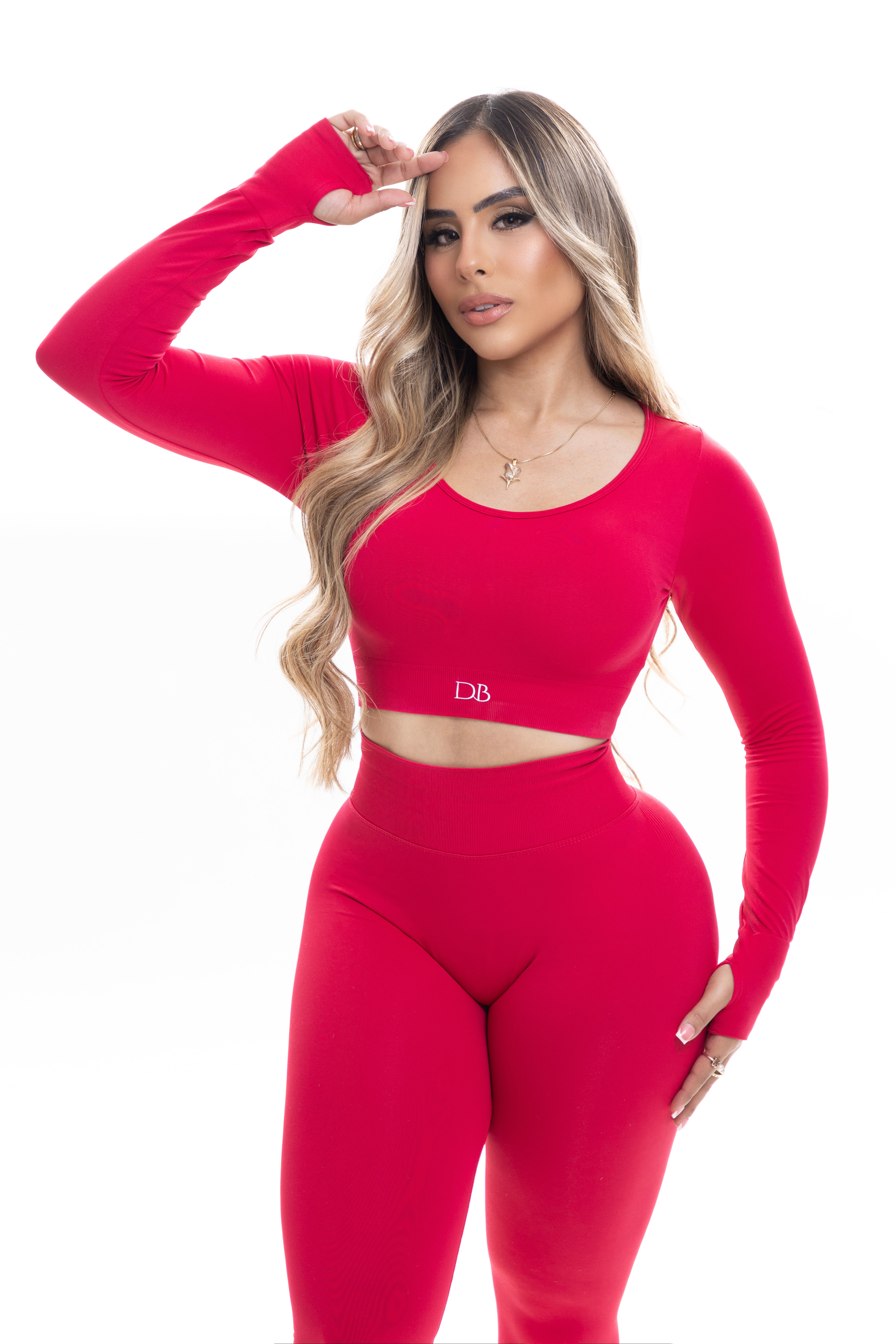 Rasberry Red Long Sleeve Sculpted Set