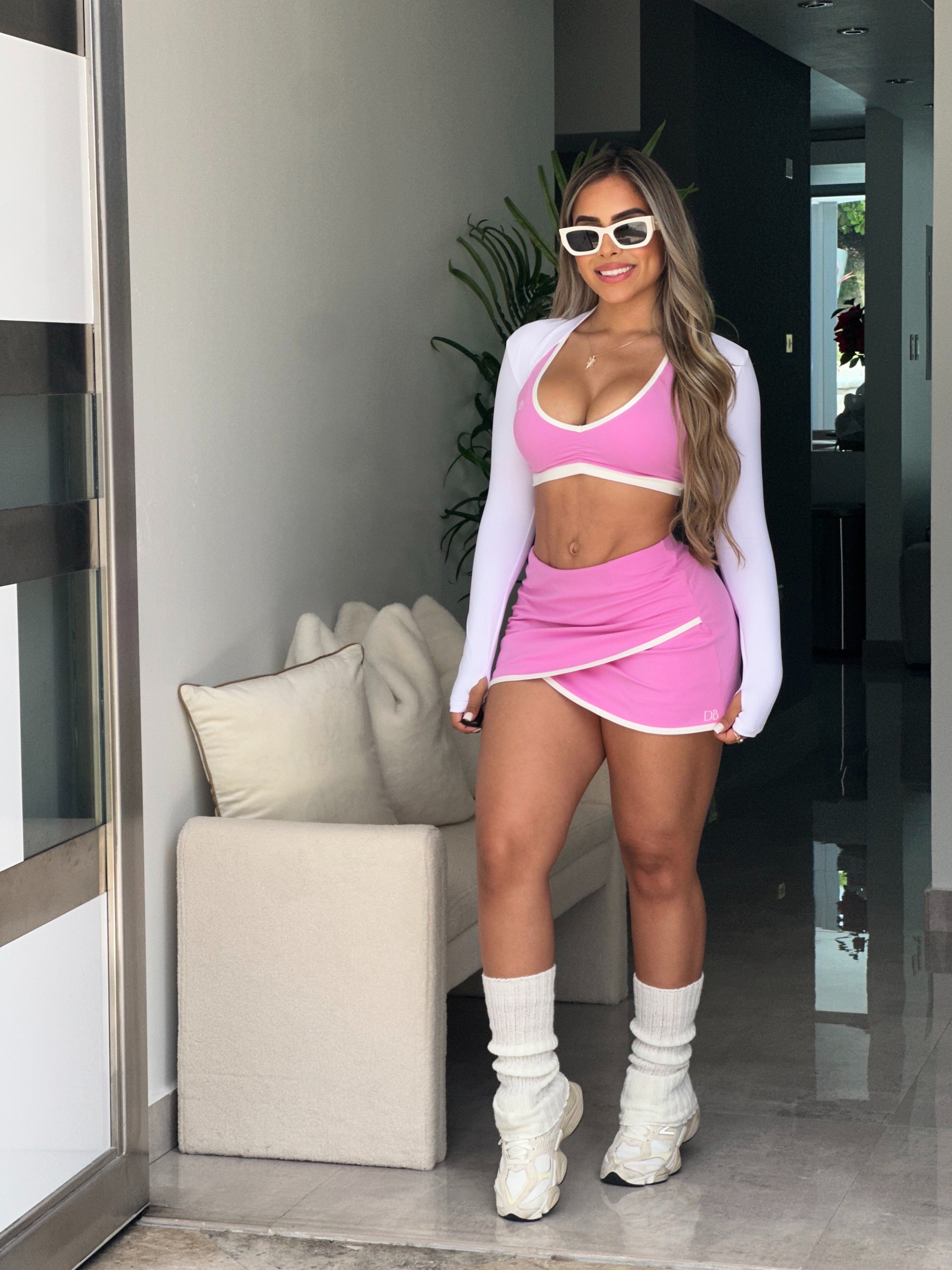 Pink Stripe Tenis Set