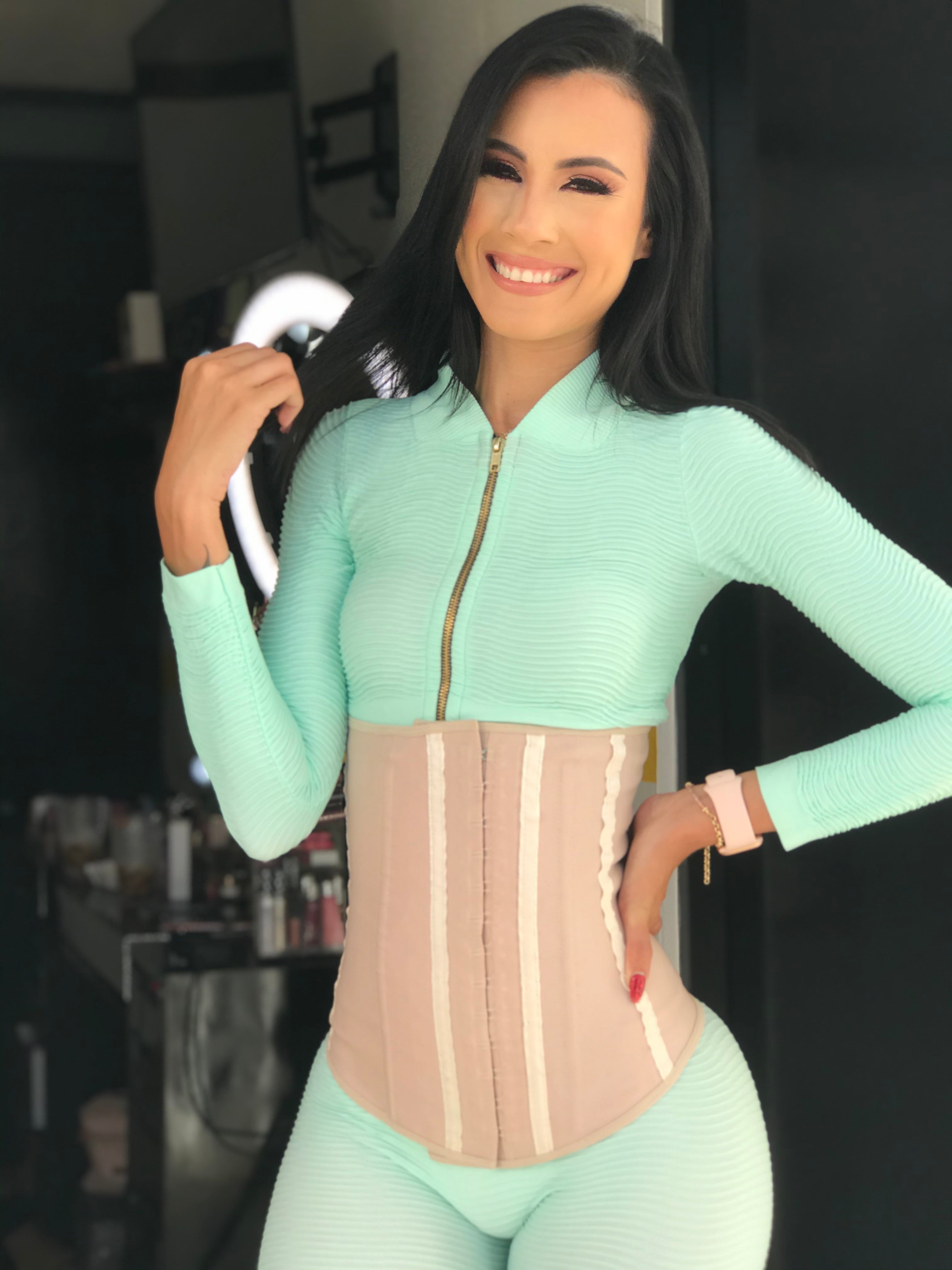 Nude Long Torso 3 Hook Colombian Waist Trainer